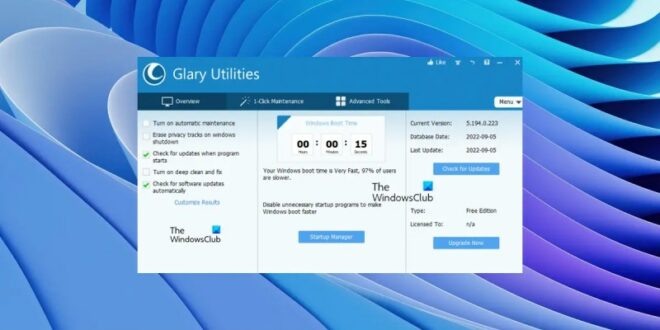 Update Glary Utilities Review